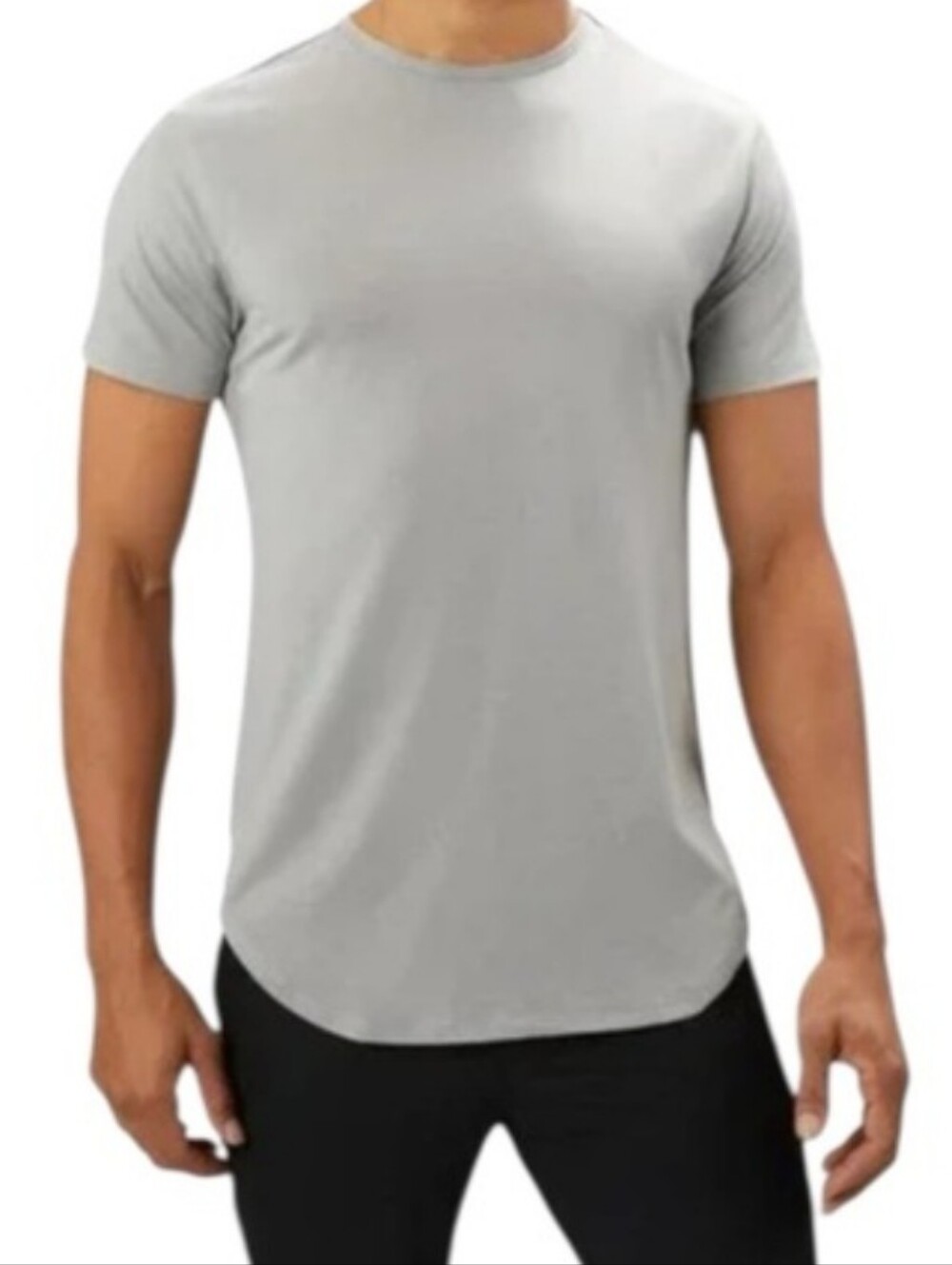 ​Cuts Clothing AO Curve Hem Short Sleeve T Shirt Mens XXL Heather Grey Crewneck